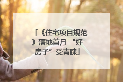 《住宅项目规范》落地首月 “好房子”受青睐