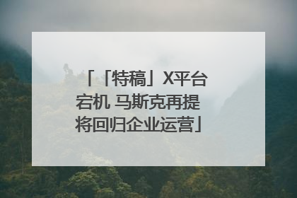 「特稿」X平台宕机 马斯克再提将回归企业运营