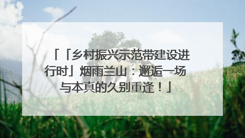 「乡村振兴示范带建设进行时」烟雨兰山：邂逅一场与本真的久别重逢！