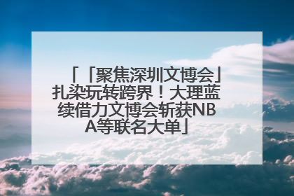 「聚焦深圳文博会」扎染玩转跨界！大理蓝续借力文博会斩获NBA等联名大单