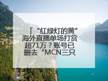 “红绿灯的黄”海外直播单场打赏超71万？账号已删去“MCN三只羊”标识