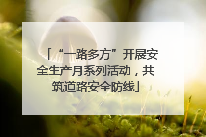 “一路多方”开展安全生产月系列活动，共筑道路安全防线