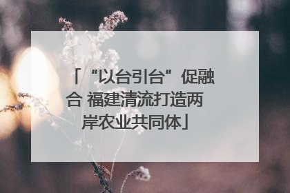 “以台引台”促融合 福建清流打造两岸农业共同体
