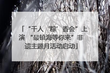 “千人‘粽’香会”上演 “最镇海等你来”非遗主题月活动启动