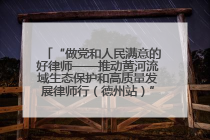 “做党和人民满意的好律师——推动黄河流域生态保护和高质量发展律师行（德州站）”活动成功举办