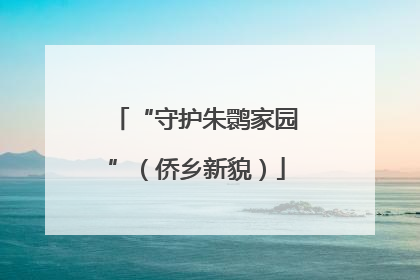 “守护朱鹮家园”（侨乡新貌）