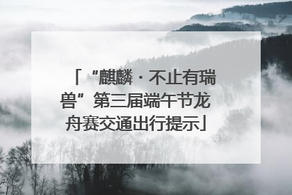 “麒麟・不止有瑞兽”第三届端午节龙舟赛交通出行提示