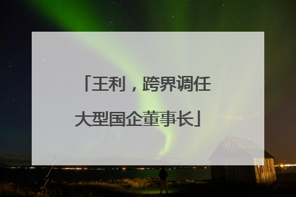 王利，跨界调任大型国企董事长
