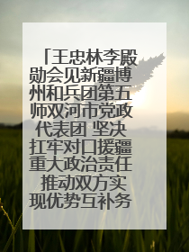 王忠林李殿勋会见新疆博州和兵团第五师双河市党政代表团 坚决扛牢对口援疆重大政治责任 推动双方实现优势互补务实合作