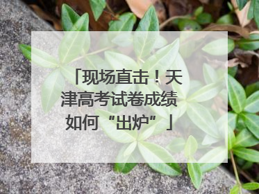 现场直击！天津高考试卷成绩如何“出炉”