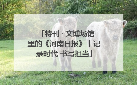 特刊 · 文博场馆里的《河南日报》丨记录时代 书写担当