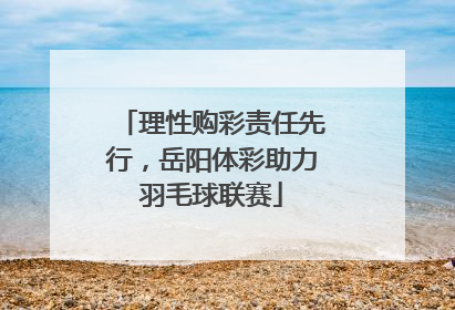 理性购彩责任先行，岳阳体彩助力羽毛球联赛