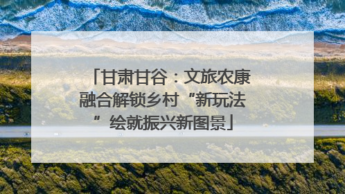 甘肃甘谷：文旅农康融合解锁乡村“新玩法”绘就振兴新图景