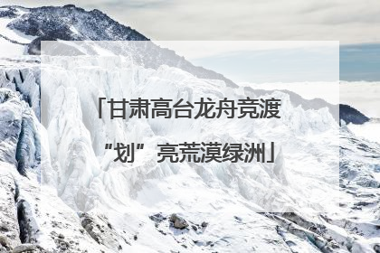 甘肃高台龙舟竞渡“划”亮荒漠绿洲