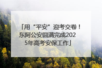 用“平安”迎考交卷！东阿公安圆满完成2025年高考安保工作
