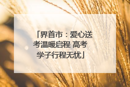 界首市：爱心送考温暖启程 高考学子行程无忧