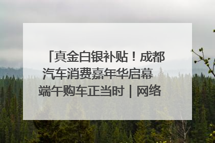 真金白银补贴！成都汽车消费嘉年华启幕 端午购车正当时｜网络中国节·端午