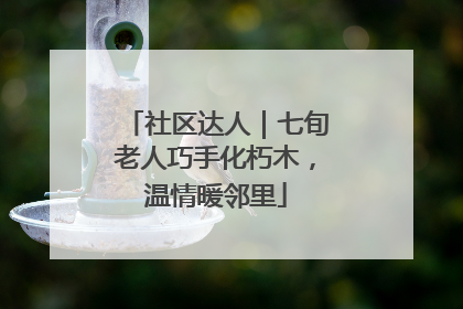 社区达人｜七旬老人巧手化朽木，温情暖邻里