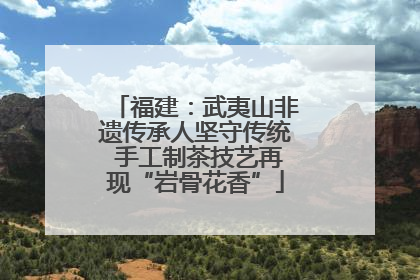 福建：武夷山非遗传承人坚守传统 手工制茶技艺再现“岩骨花香”