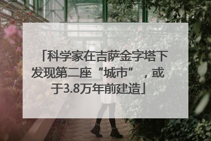 科学家在吉萨金字塔下发现第二座“城市”，或于3.8万年前建造