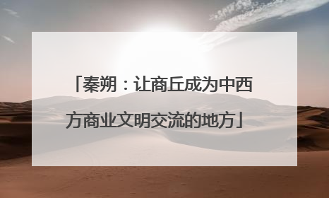 秦朔：让商丘成为中西方商业文明交流的地方