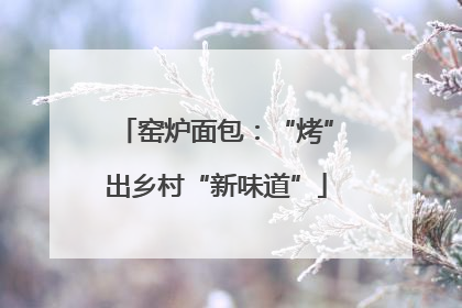 窑炉面包：“烤”出乡村“新味道”