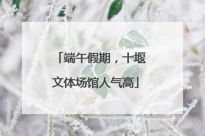 端午假期，十堰文体场馆人气高