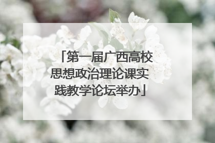第一届广西高校思想政治理论课实践教学论坛举办