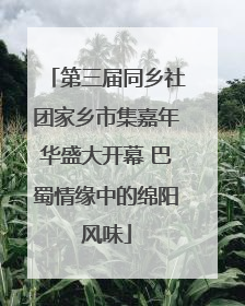 第三届同乡社团家乡市集嘉年华盛大开幕 巴蜀情缘中的绵阳风味