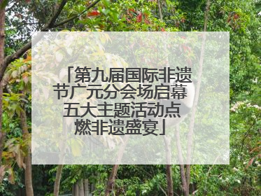 第九届国际非遗节广元分会场启幕 五大主题活动点燃非遗盛宴