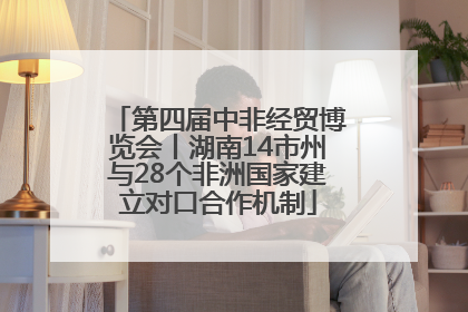 第四届中非经贸博览会丨湖南14市州与28个非洲国家建立对口合作机制