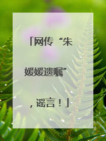 网传“朱媛媛遗嘱”，谣言！