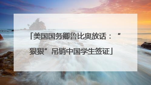 美国国务卿鲁比奥放话：“狠狠”吊销中国学生签证