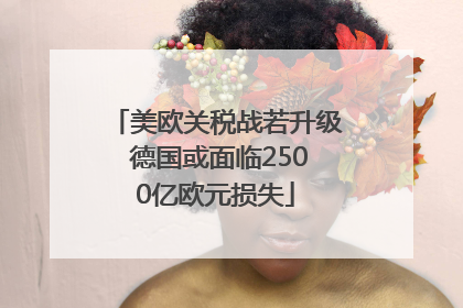 美欧关税战若升级 德国或面临2500亿欧元损失