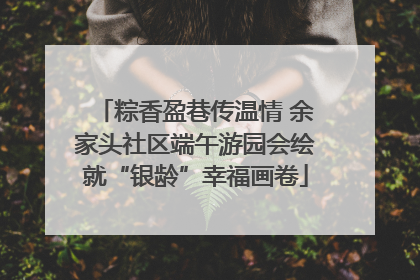 粽香盈巷传温情 余家头社区端午游园会绘就“银龄”幸福画卷