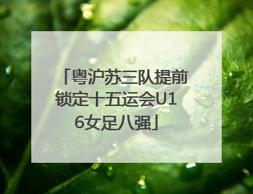 粤沪苏三队提前锁定十五运会U16女足八强