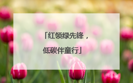 红领绿先锋，低碳伴童行