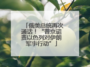 俄美总统再次通话！“普京谴责以色列对伊朗军事行动”