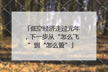 低空经济走过元年，下一步从“怎么飞”到“怎么管”