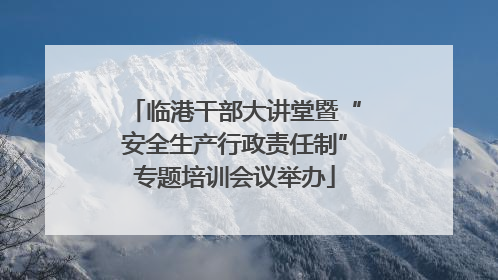 临港干部大讲堂暨“安全生产行政责任制”专题培训会议举办