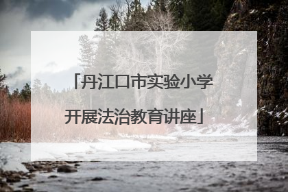 丹江口市实验小学开展法治教育讲座