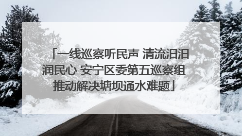 一线巡察听民声 清流汨汨润民心 安宁区委第五巡察组推动解决塘坝通水难题