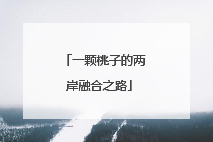 一颗桃子的两岸融合之路