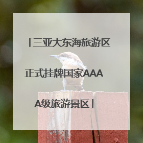 三亚大东海旅游区正式挂牌国家AAAA级旅游景区