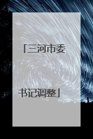 三河市委书记调整