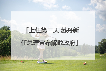 上任第二天 苏丹新任总理宣布解散政府