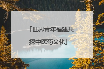 世界青年福建共探中医药文化