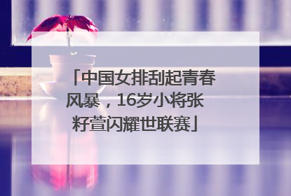 中国女排刮起青春风暴，16岁小将张籽萱闪耀世联赛