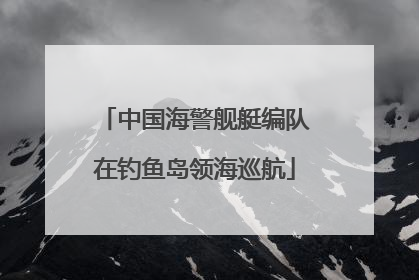 中国海警舰艇编队在钓鱼岛领海巡航