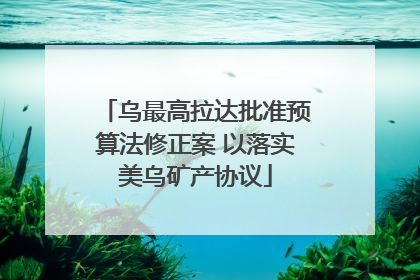 乌最高拉达批准预算法修正案 以落实美乌矿产协议